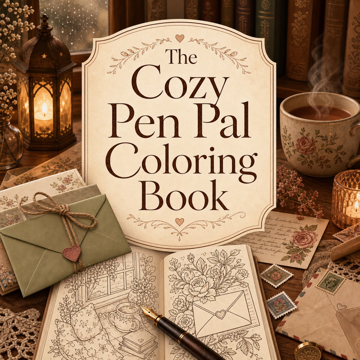 The Cozy Pen Pal Coloring Book cover
